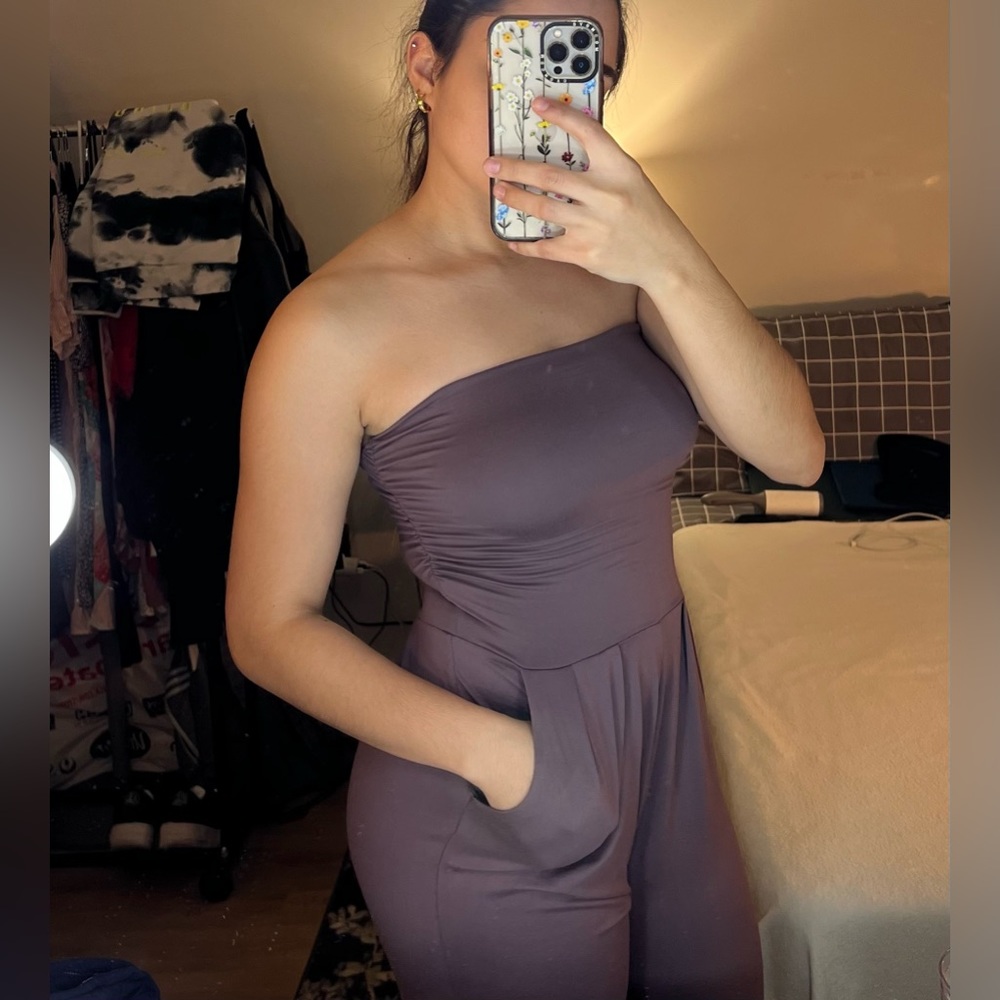 purple to the knee romper